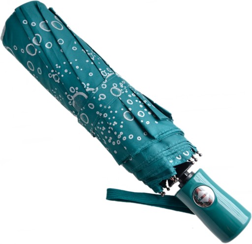 DAMSKA PARASOLKA W SREBRNE KROPLE FULL AUTOMAT PARASOL DAMSKI MĘSKI UNISEKS