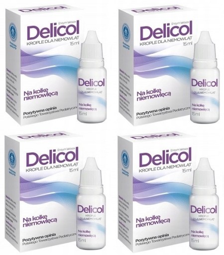 DELICOL na kolkę niemowlęcą krople 4x 15 ml