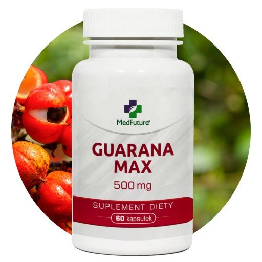 Guarana MAX 500 mg pobudzenie, energia 60 kapsułek