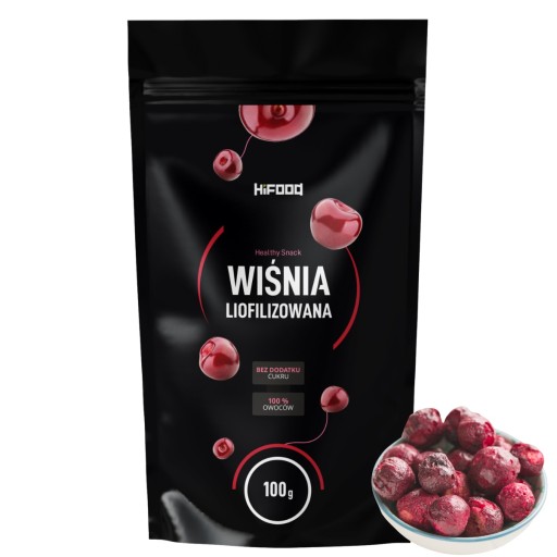 Wiśnie Liofilizowane 100g PREMIUM HiFOOD CAŁE