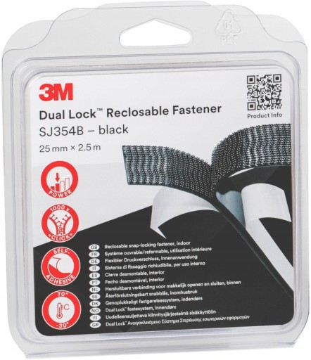3M RZEP DUAL LOCK SJ 3540 25mmx2,5m 250 grzybków
