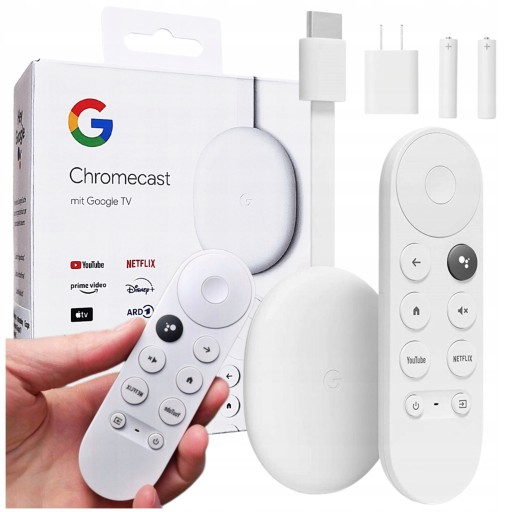 ODTWARZACZ MULTIMEDIALNY GOOGLE CHROMECAST 4.0 HD SmartTV NETFLIX YouTube