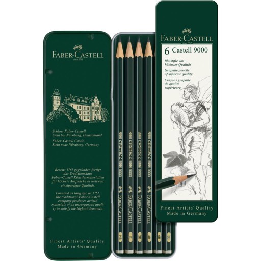Ołówek FABER-CASTELL 9000 6 sztuk