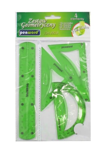 Elastyczny Zestaw geometryczny 4 elementy 15 cm