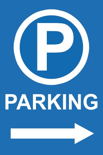 ZNAK PARKING TABLICA KIERUNKOWA PARKINGOWA 20x30 cm PCV 3mm