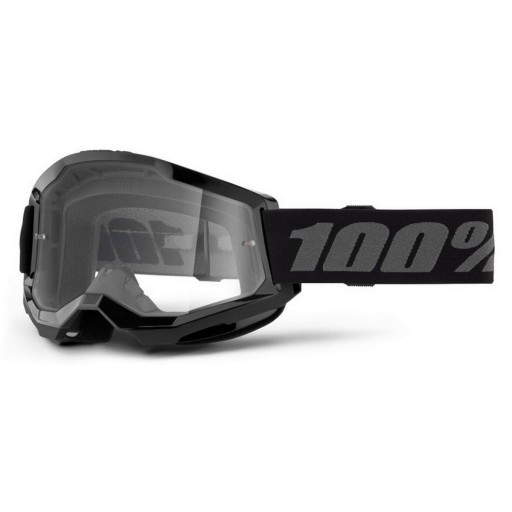 Gogle Motocyklowe 100% Strata 2 Czarne Szyba Bezbarwna