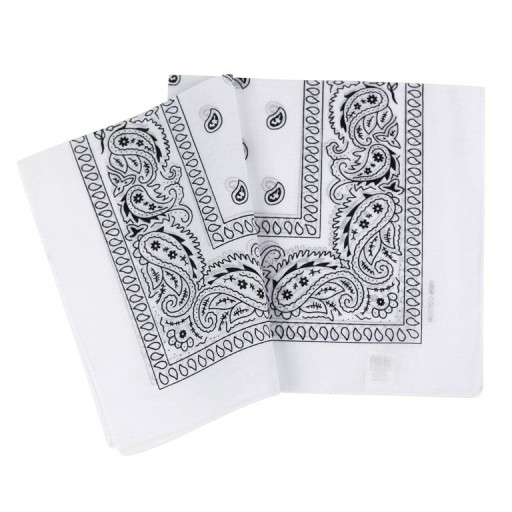 BANDAMKA BANDANA CHUSTKA CHUSTA APASZKA BIAŁA