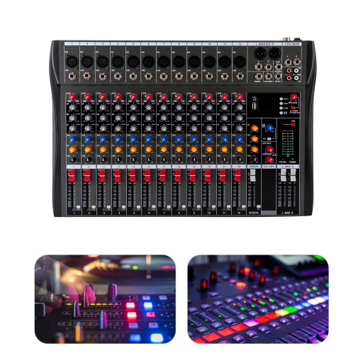 12-KANAŁOWY STUDYJNY MIKSER AUDIO 230V 18W