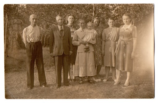 Zdjęcie grupowe, rodzinne, wycieczka ,moda lata 20