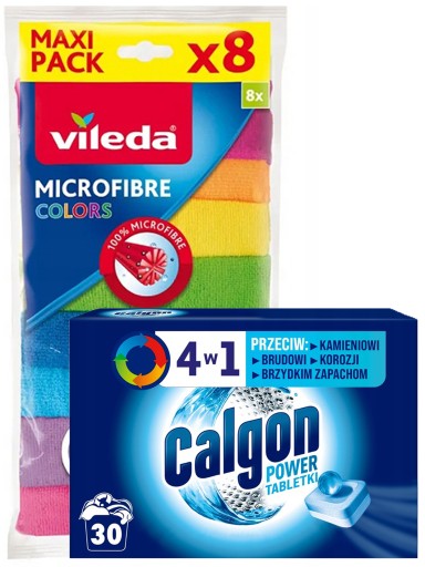 CALGON odkamieniacz do pralki VILEDA Mikrofibra