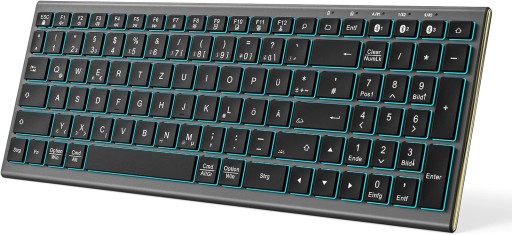 KLAWIATURA BEZPRZEWODOWA BLUETOOTH SEEDA ISJ-DJC04 QWERTZ SZARA PŁASKA