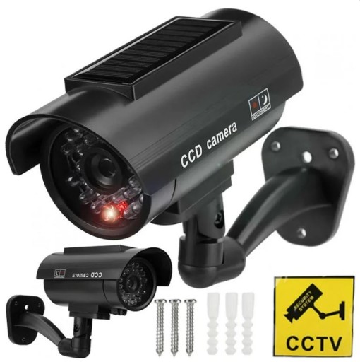 ATRAPA KAMERY IR LED MONITORING KAMERA ZEWNĘTRZNA ŚCIENNA Z DIODĄ MIGAJĄCA