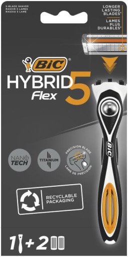 BIC HYBRID 5 FLEX MASZYNKA DO GOLENIA GOLARKA DLA MĘŻCZYZN 1+2 WKŁADY
