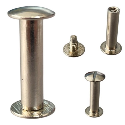 Nity Śrubka Skręcane DIY 20mm srebrne 5szt