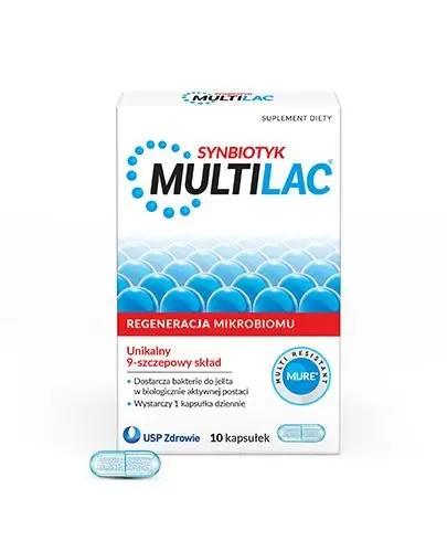 MULTILAC synbiotyk (probiotyk + prebiotyk) 10kaps