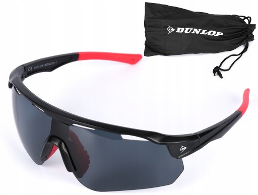 OKULARY ROWEROWE DUNLOP UV400 NA ROWER, DO BIEGANIA SPORTOWE Z FILTREM