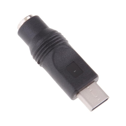 Lovoski Zasilacz prądu stałego typu C USB męski na gniazdo żeńskie 5,5 x 2,1 mm do komputera PC