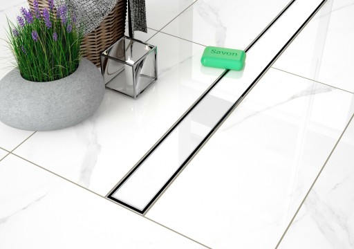 ODPŁYW LINIOWY Sanitline Szkło Białe 70cm