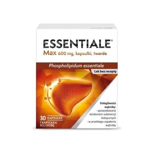 ESSENTIALE MAX NA DOLEGLIWOŚCI WĄTROBY 30 KAPSUŁEK