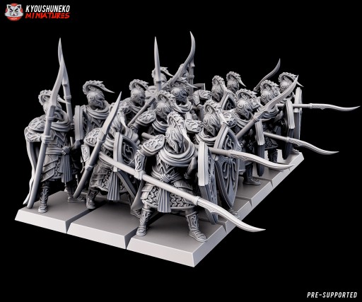 High Elves Warriors - Kyoushenko Miniatures