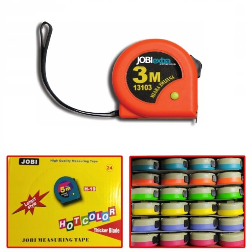 ZESTAW 24 MIARY ZWIJANE JOBI 5M MIARKA MIARA 13105