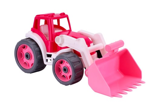 TRAKTOR SPYCHACZ DLA DZIECI RÓŻOWY 36CM