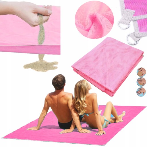 MATA PLAŻOWA KOC NA PLAŻĘ SAND FREE 200x200cm XXL