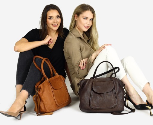 Duża torebka damska SHOPPER skórzana Marco Mazzini