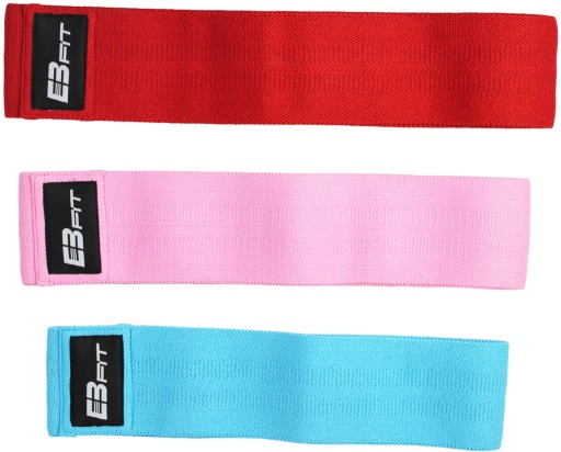Zestaw GUMY FITNESS taśmy do ćwiczeń HIP BAND 3W1 3 gumy EbFit