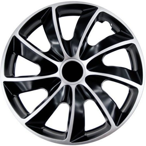 KOŁPAKI QUAD BICOLOR 14 cali SILVER BLACK 4xSZTUKI