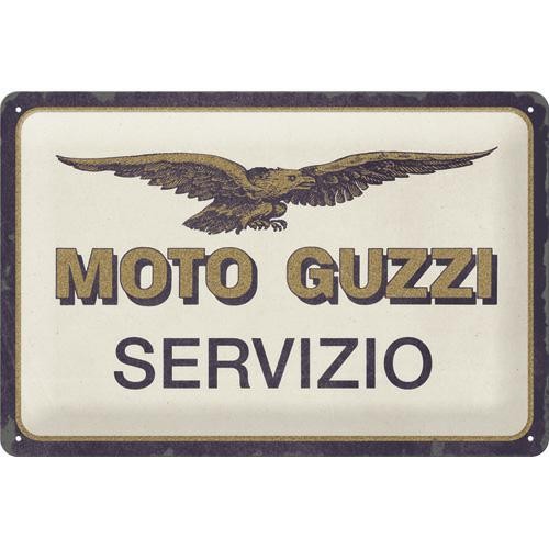 BLACHA PLAKAT 20X30CM MOTO GUZZI- SERVIZIO KRAKÓW