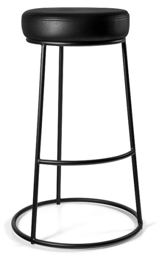 Hoker ALTO czarny Unique taboret tapicerowany ekoskórą