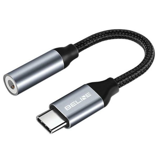 Beline Adapter USB-C/Jack 3,5mm szary/gray DAC do Samsung/do iPhone 15
