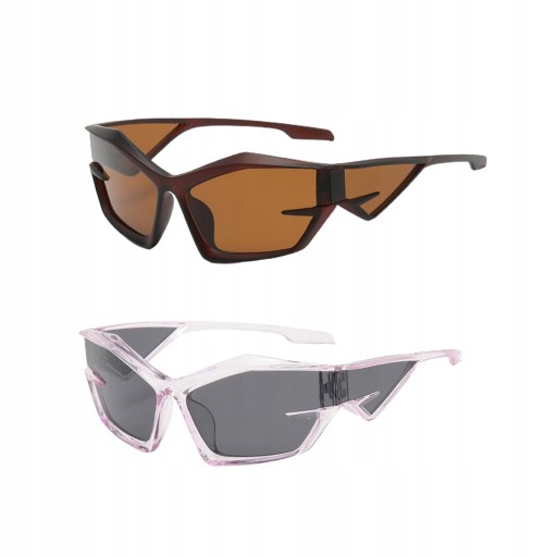 2x Okulary przeciwsłoneczne Cat Eye Modne oku