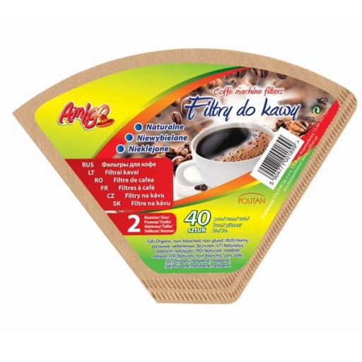 FILTRY PAPIEROWE DO KAWY 2 40 SZT h19 fi13