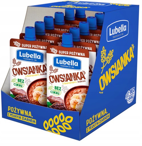 Lubella Mus Owsianka banan kakao 100 g 12 sztuk