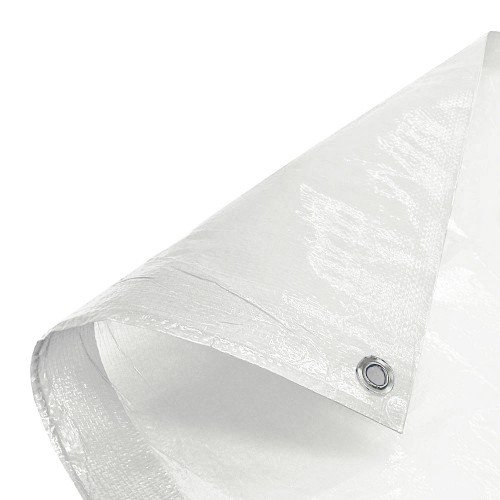 PLANDEKA BIAŁA UNIWERSALNA WODOODPORNA 4x8