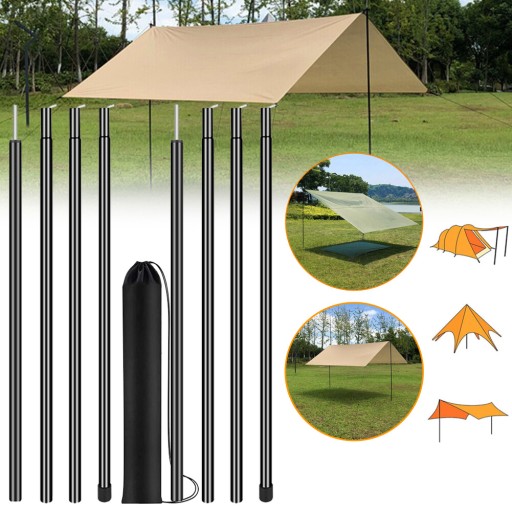 50-200CM SKŁADANY WSPORNIK NAMIOTOWY DO MARKIZY KEMPINGOWEJ, ZESTAW 2 SZTUK