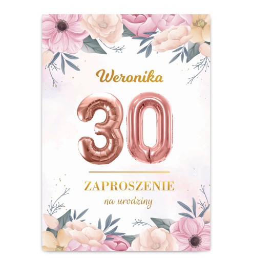 ZAPROSZENIA Zaproszenie na 30 urodziny trzydzieści