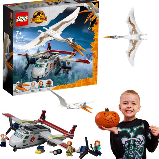 LEGO JURASSIC WORLD ATAK PTERODAKTYLA NA SAMOLOT DUZO FUNKCJI RUCHOMYCH