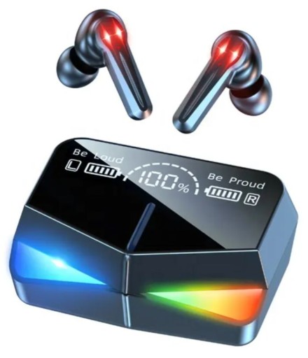 Słuchawki bezprzewodowe dokanałowe TWS M28 MODEL 2024 RGB Gamingowe