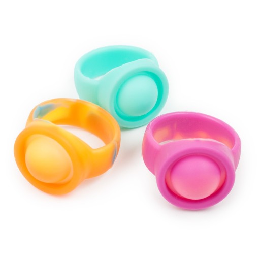 PIERŚCIONKI FIDGET TOYS POP IT ZESTAW PIERŚCIONKÓW