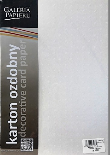 Karton ozdobny DOTS 230g BIAŁY 204603