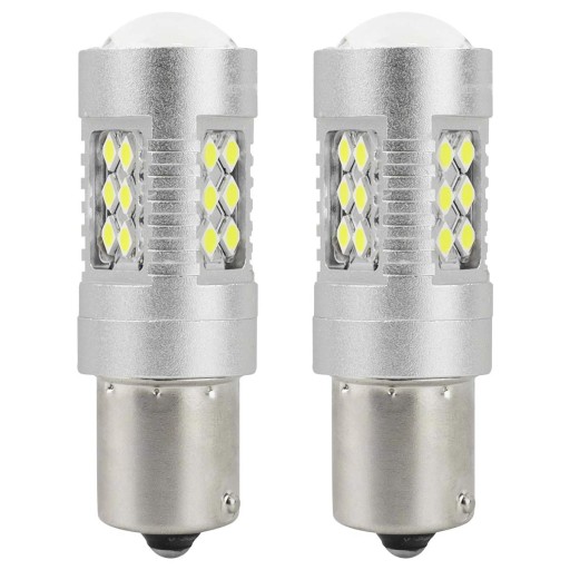 ŻARÓWKI LED 1156 P21W BA15s 12V/24V MOCNE CANBUS COFANIA CIĘŻARÓWKA TIR KPL