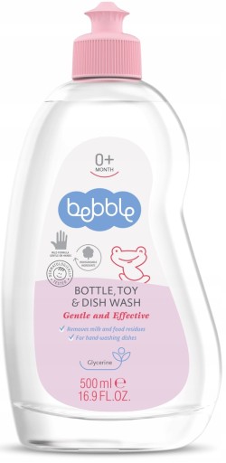 BEBBLE PŁYN DO MYCIA BUTELEK SMOCZKÓW ZABAWEK HIPOALERGICZNY 500ML