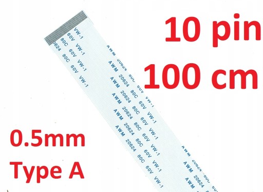 Taśma Flex FPC FFC VW-1 AWM 20624 80C 60V 100cm 10