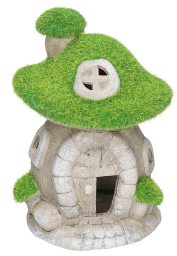 FIGURKA OGRODOWA DOMEK GRZYBEK CERAMICZNY LED