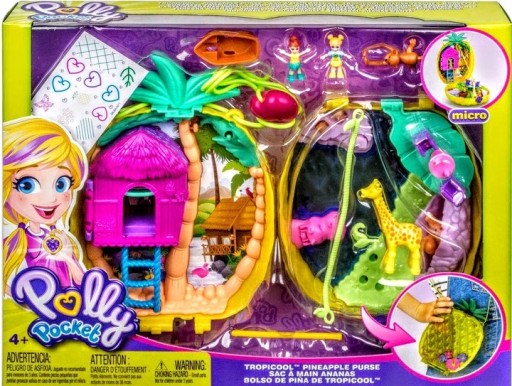 POLLY POCKET TOREBKA KOMPAKTOWA ananas ŻYRAFA