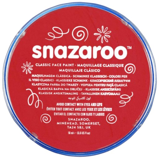 Snazaroo Farba do malowania twarzy 18ml czerwona