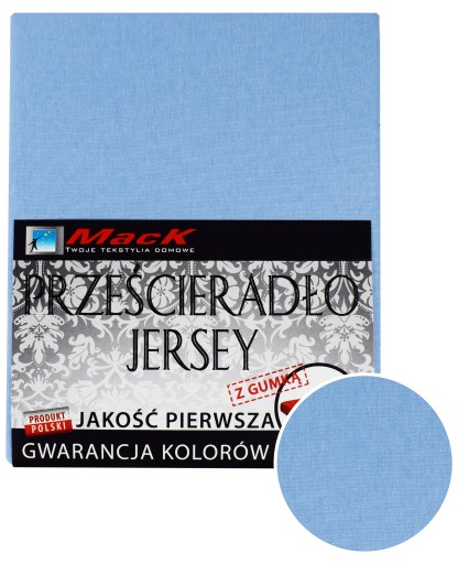 PRZEŚCIERADŁO JERSEY Z GUMKĄ 140X200 jasny błękit